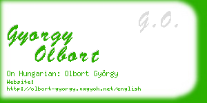 gyorgy olbort business card