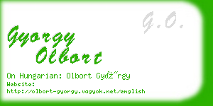 gyorgy olbort business card